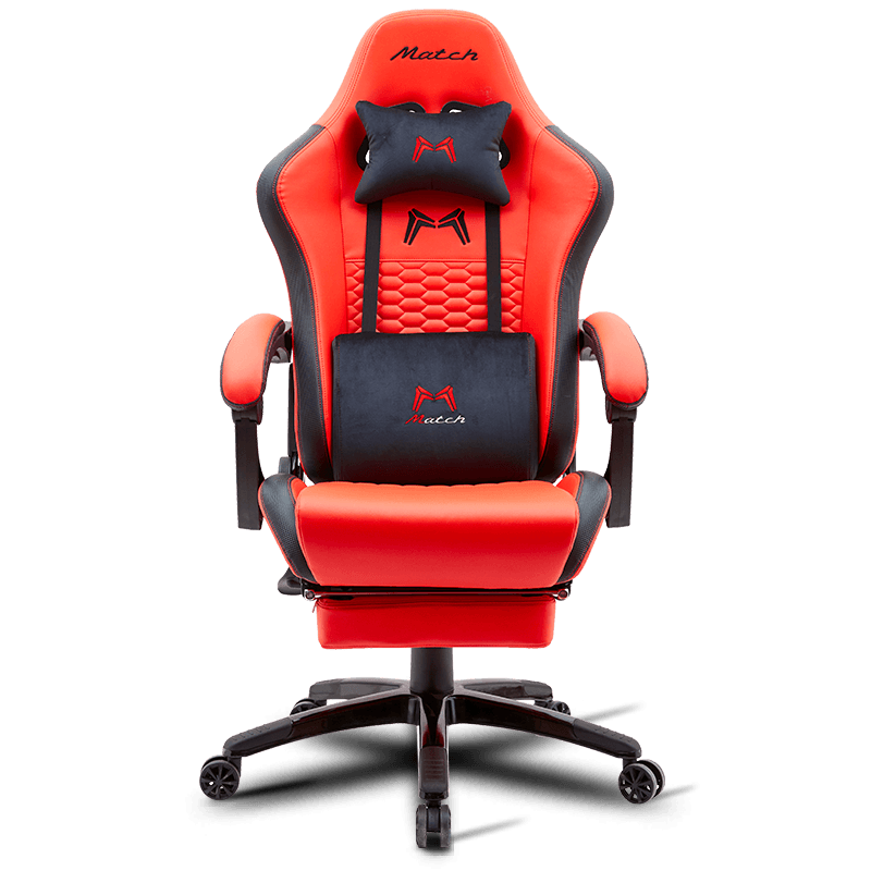 MC-6641B Chaise de jeu ergonomique en similicuir avec repose-pieds
