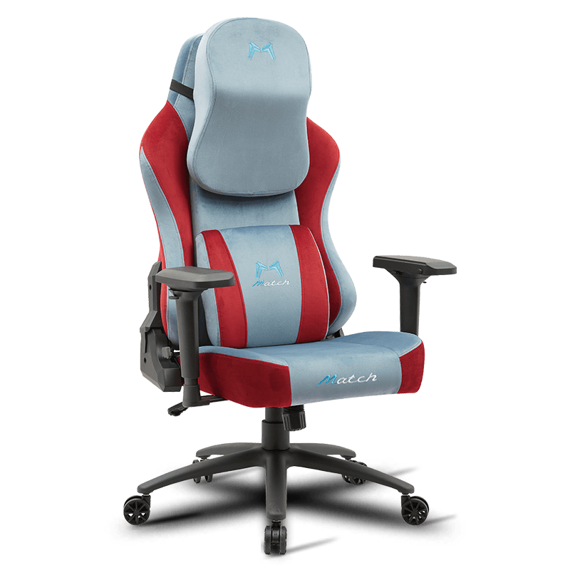 MC-9106 Chaise de jeu en tissu velours avec accoudoir réglable 4D