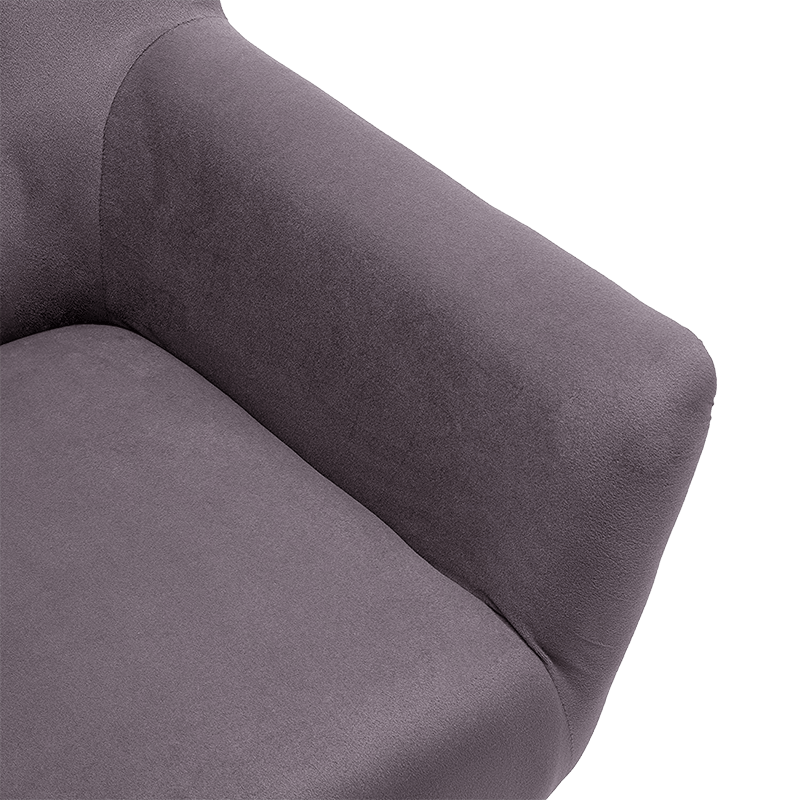 MC-1103 Fauteuils d'appoint en tissu velours de salon avec rembourrage confortable