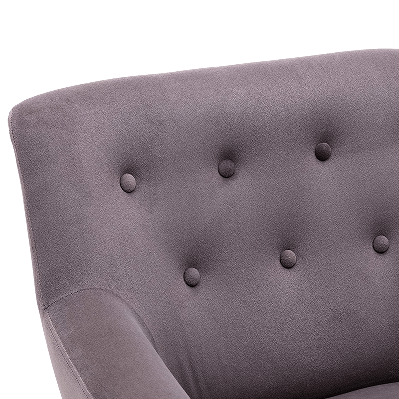 MC-1103 Fauteuils d'appoint en tissu velours de salon avec rembourrage confortable