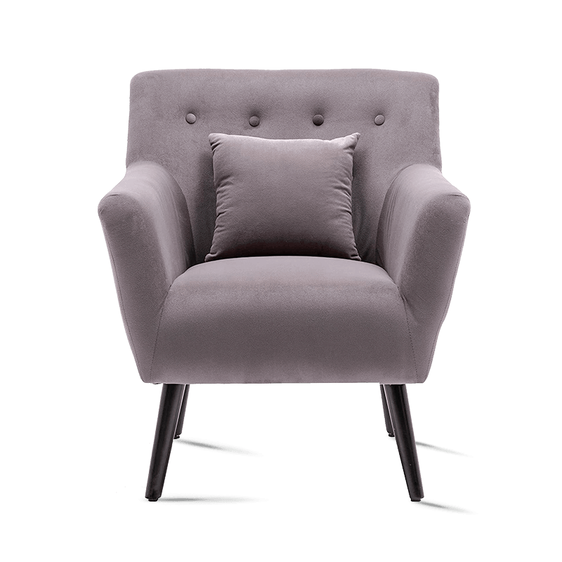 MC-1103 Fauteuils d'appoint en tissu velours de salon avec rembourrage confortable