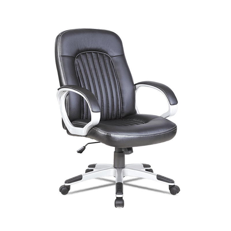 MC-7110 Chaise de bureau exécutive à dossier mi-hauteur matelassée pour la maison, la réunion et le bureau