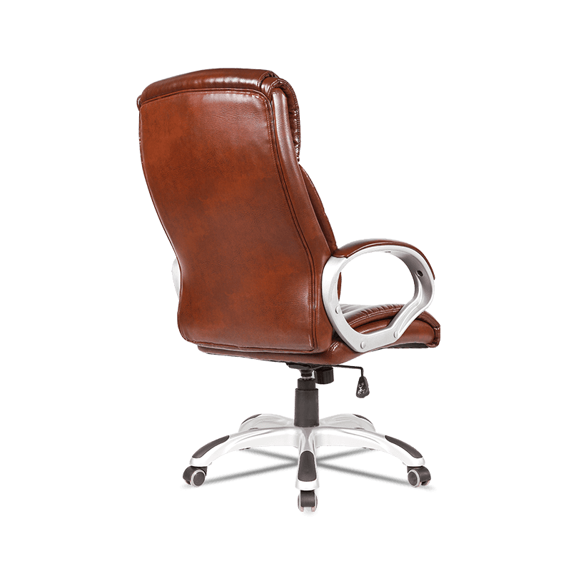 MC-7106 Chaise de travail pivotante en cuir PU avec accoudoirs et soutien lombaire