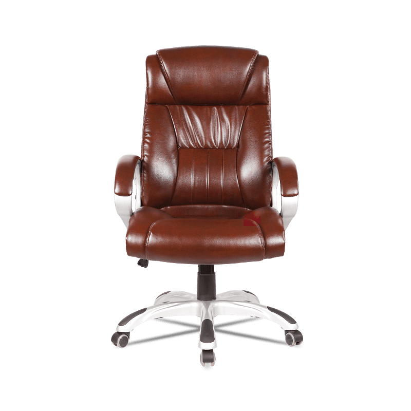 MC-7106 Chaise de travail pivotante en cuir PU avec accoudoirs et soutien lombaire