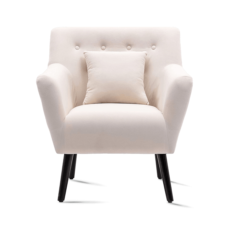 MC-1103 Fauteuils d'appoint en tissu velours de salon avec rembourrage confortable