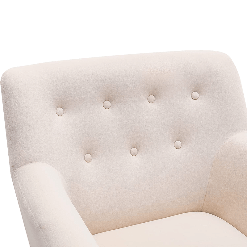 MC-1103 Fauteuils d'appoint en tissu velours de salon avec rembourrage confortable