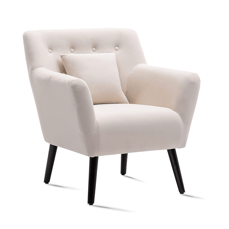 MC-1103 Fauteuils d'appoint en tissu velours de salon avec rembourrage confortable