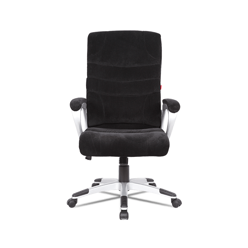 MC-7107 Chaise de bureau exécutif en velours à dossier haut avec accoudoir